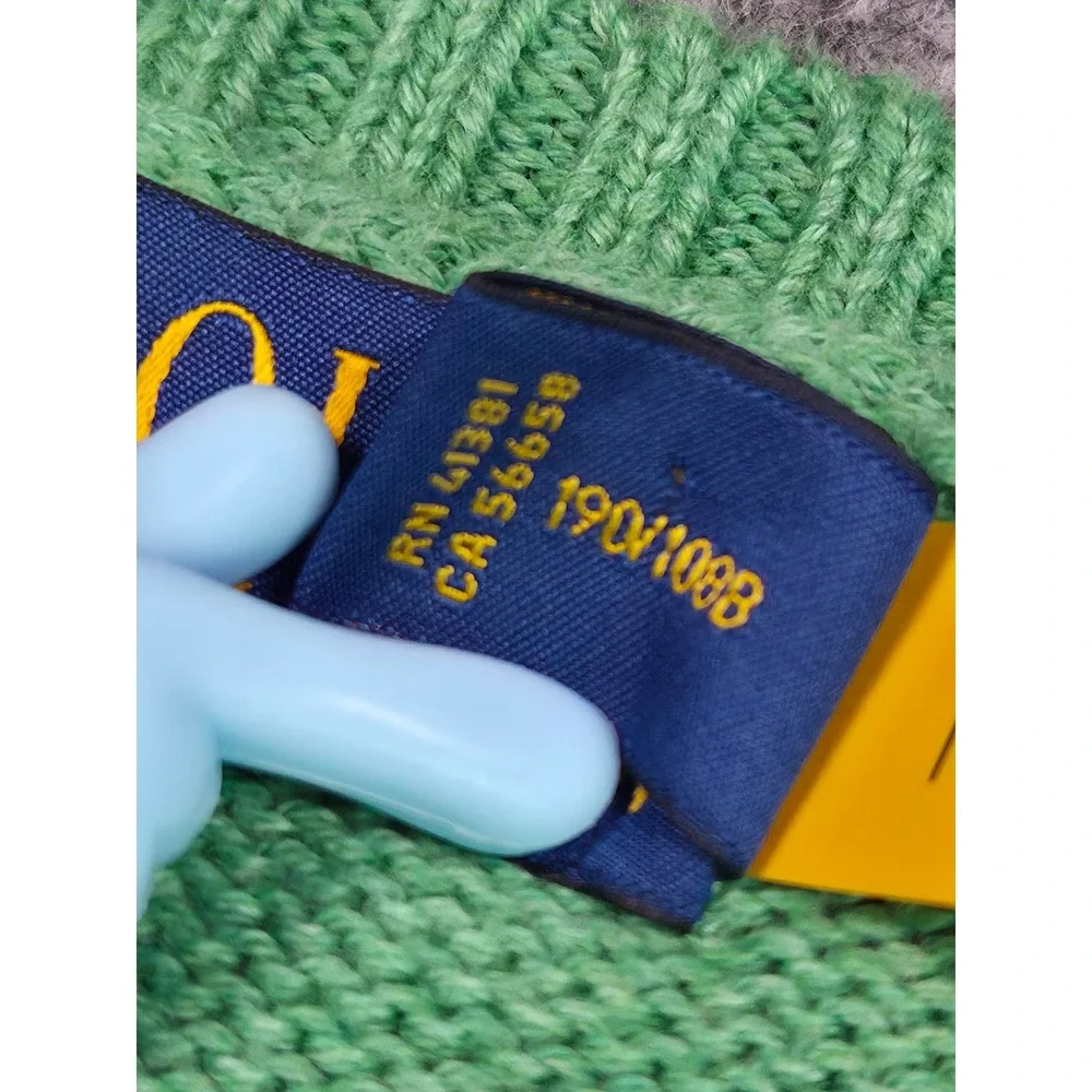 Polo Ralph Lauren Sweater Mens XXL Green Cotton Crewneck Pony Logo Long Sleeve